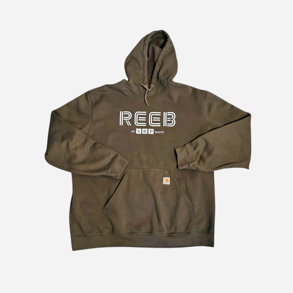Carhartt Green Hoodie With REEB Logo On Front 2XL